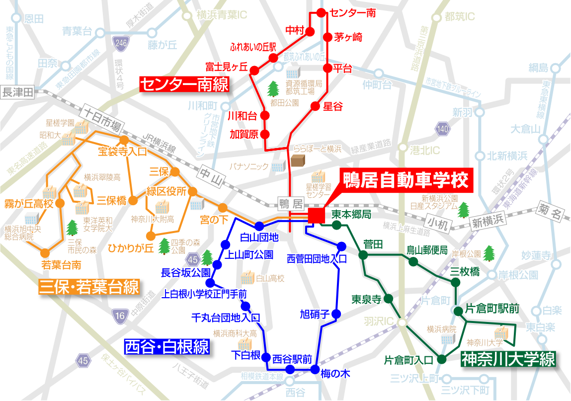 送迎バス路線図