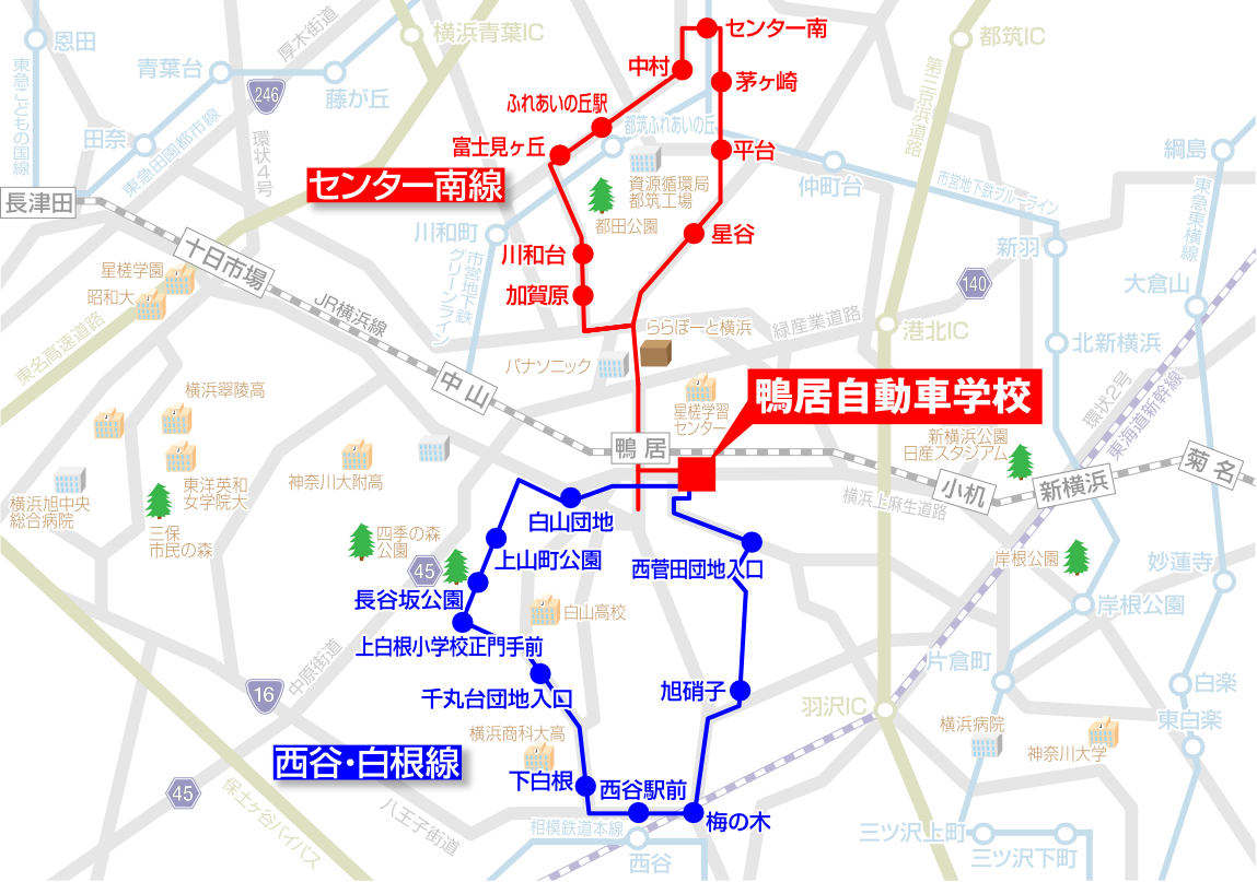 送迎バス路線図